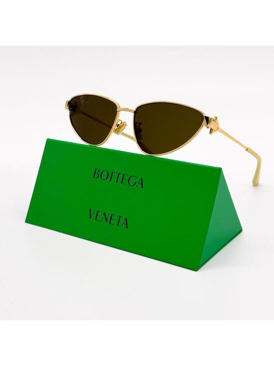 NEW BOTTEGA VENETA SUNGLASSES BV1186S 002 GOLD/BROWN WOMEN EYEWEAR main image 6